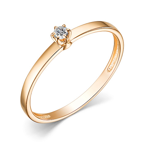 Inel din aur roșu cu pietre Diamant