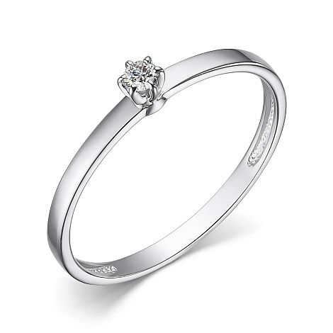 Inel din aur alb cu pietre Diamant