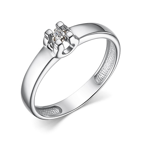 Inel din aur alb cu pietre Diamant