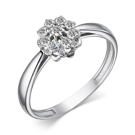 Inel din aur alb cu pietre Diamant