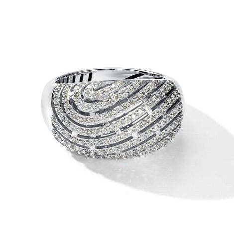 Inel din aur alb cu pietre Diamant