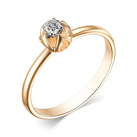 Inel din aur roșu cu pietre Diamant