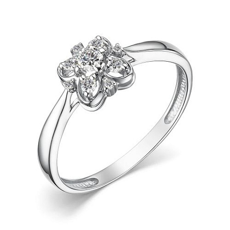 Inel din aur alb cu pietre Diamant