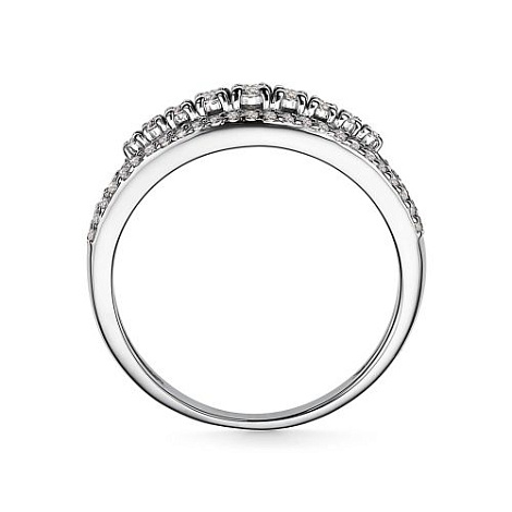 Inel din aur alb cu pietre Diamant