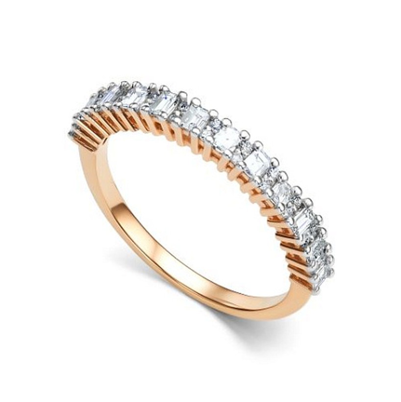 Кольцо из красного золота с камнями Бриллиант