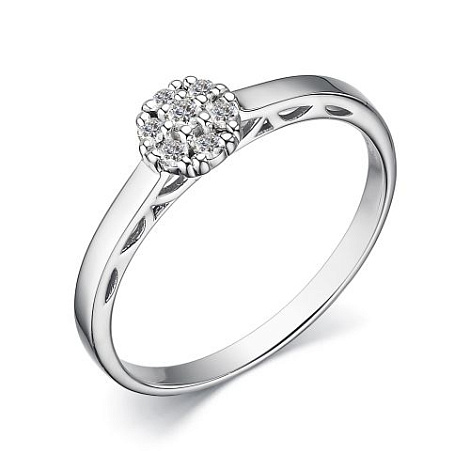 Inel din aur alb cu pietre Diamant