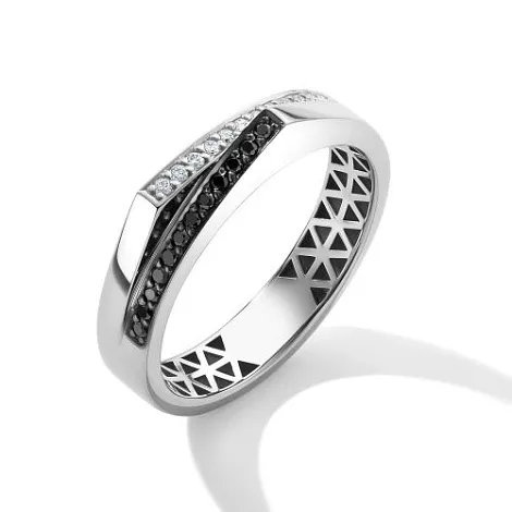 Inel din aur alb cu Diamant, Diamant negru