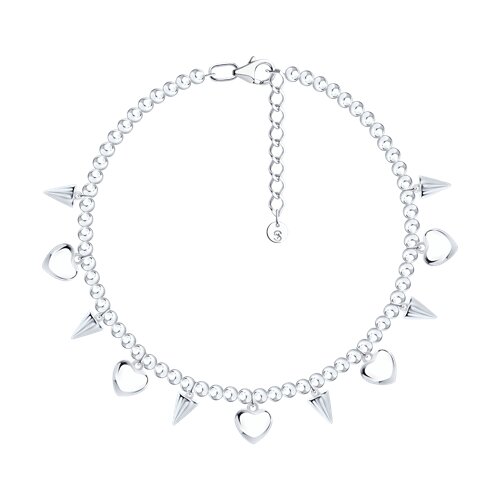 Браслет Love из серебра без камней