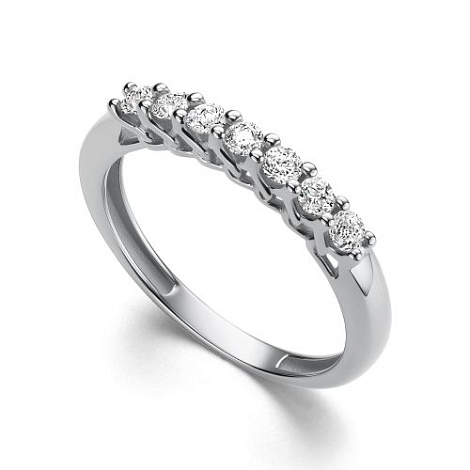 Inel din aur alb cu pietre Diamant