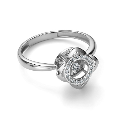 Inel din aur alb cu pietre Diamant