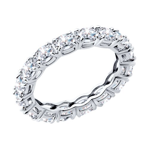 Кольцо из серебра с камнями Фианит