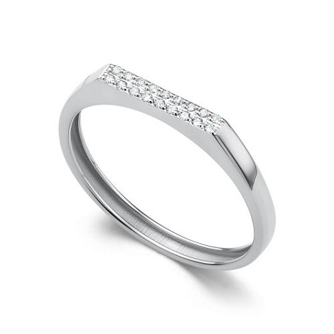 Inel din aur alb cu pietre Diamant