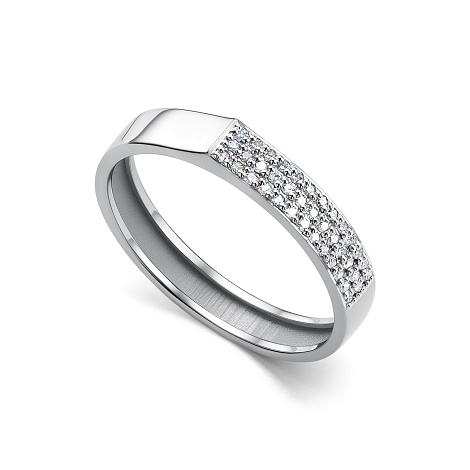 Inel din aur alb cu pietre Diamant