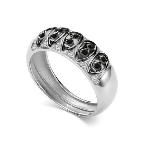 Inel din aur alb cu Diamant, Diamant negru