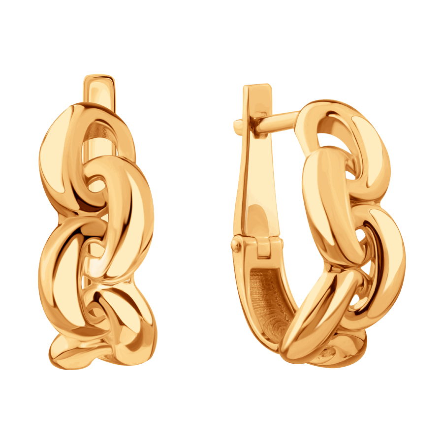 Cercei din aur roșu fără pietre