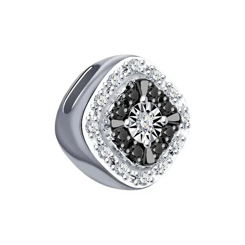 Pandantiv din aur alb cu Diamant, Diamant negru