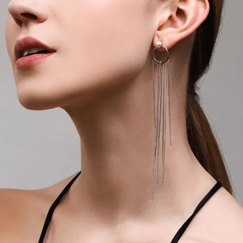 Cercel din argint cu Perla Swarovski