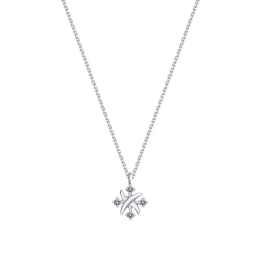 Colier din aur alb cu Diamant