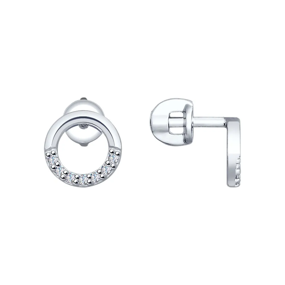 Cercei Pusete din argint cu Cubic Zirconia Incolor