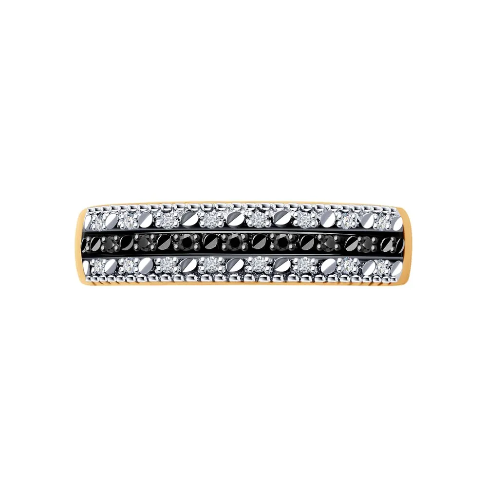Inel din aur roșu cu Diamant, Diamant negru