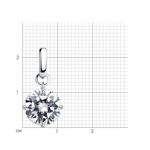 Pandantiv din argint cu Cubic Zirconia Incolor