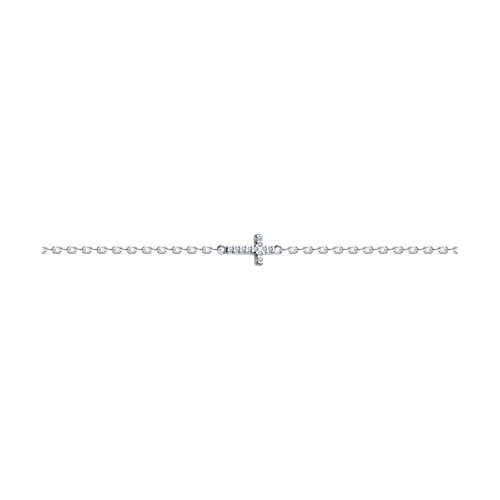 Brățară Cruce din argint  cu pietre Cubic Zirconia Incolor