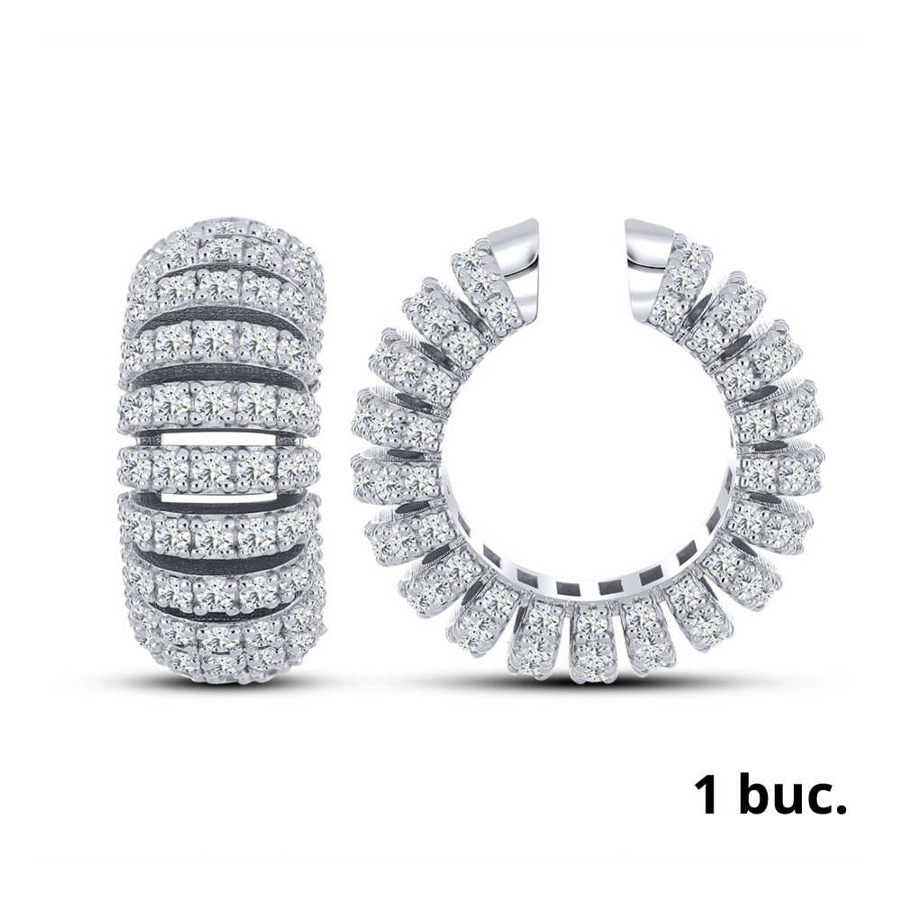 Cercel din argint  cu pietre Cubic Zirconia Incolor