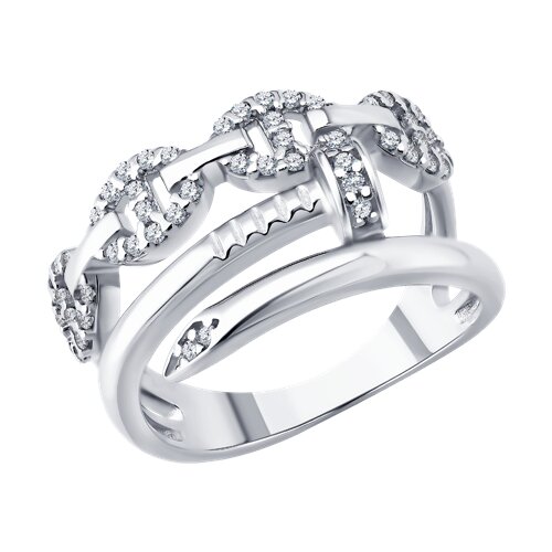 Inel din argint  cu pietre Cubic Zirconia Incolor