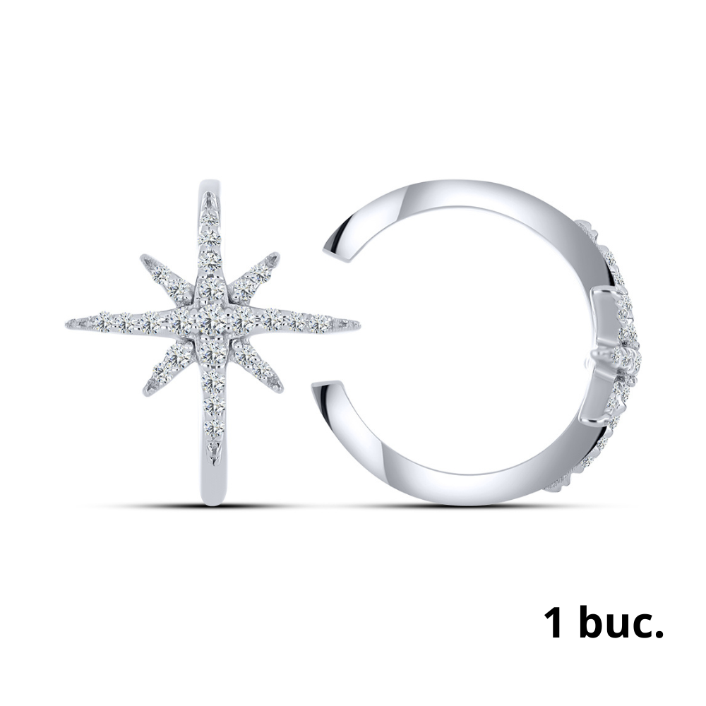Cercel din argint  cu pietre Cubic Zirconia Incolor
