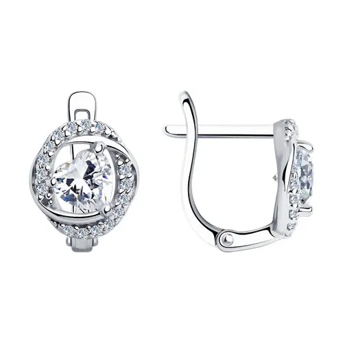 Cercei din argint cu Cubic Zirconia Incolor