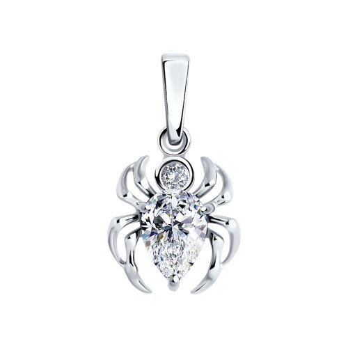 Pandantiv din argint  cu pietre Cubic Zirconia Incolor