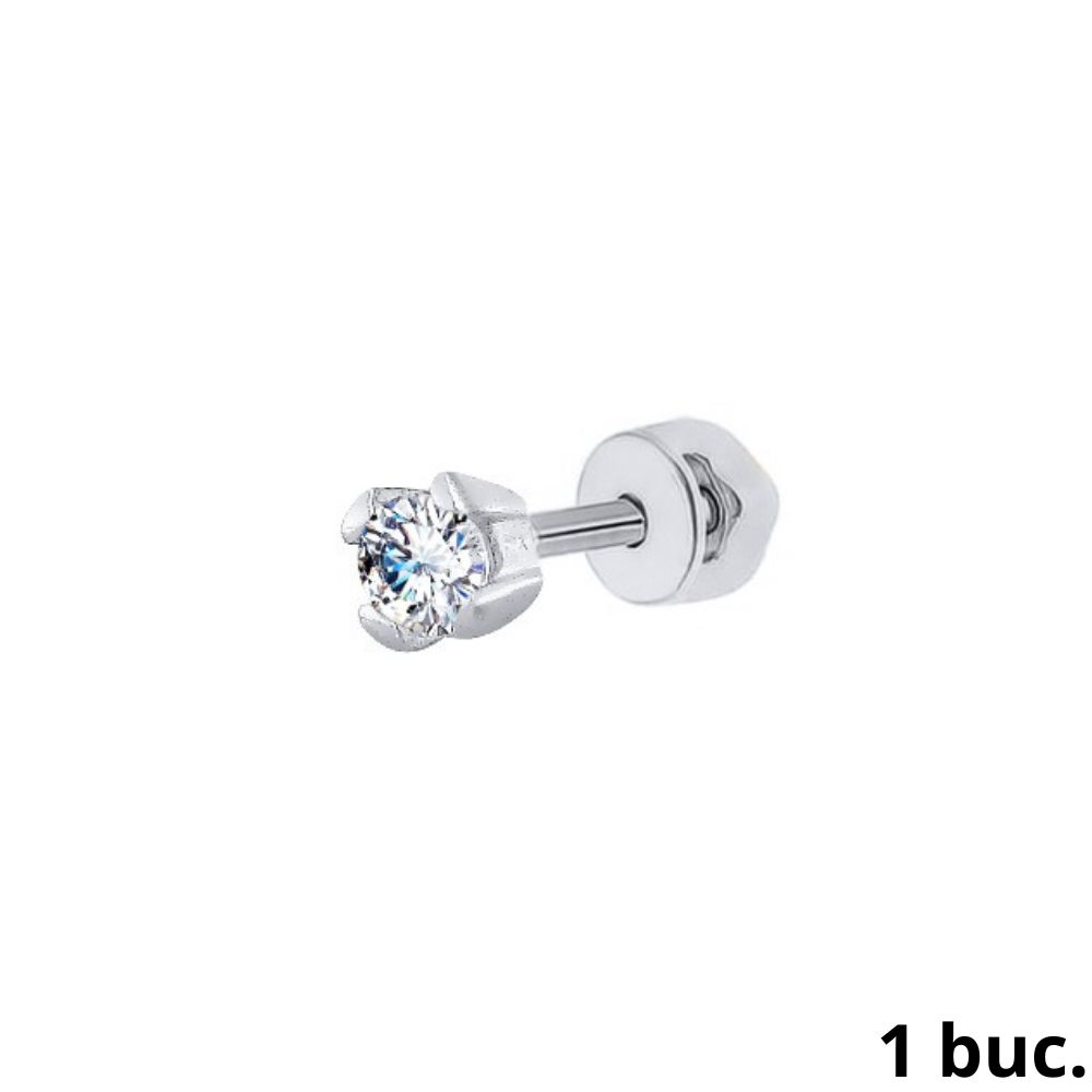Cercel din argint  cu pietre Cubic Zirconia Incolor