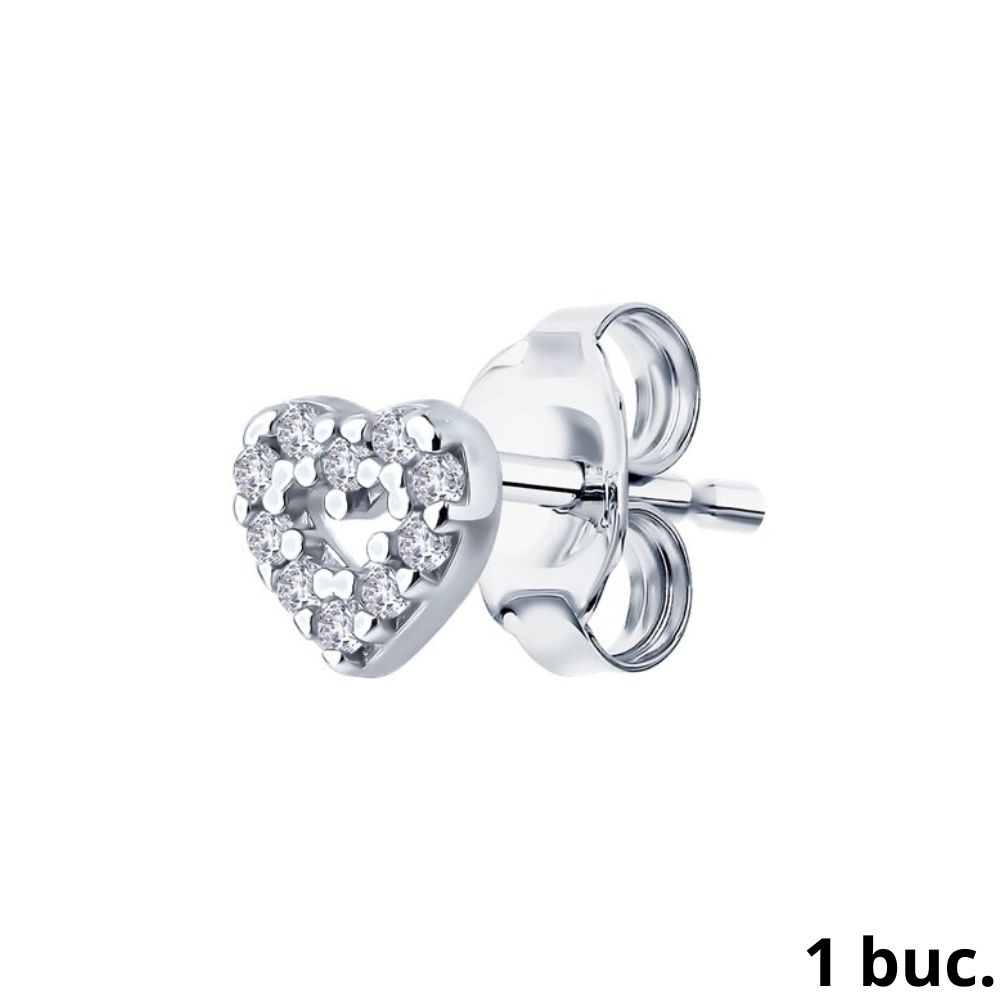 Cercel din argint  cu pietre Cubic Zirconia Incolor