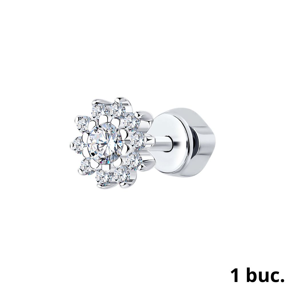 Cercel din argint  cu pietre Cubic Zirconia Incolor
