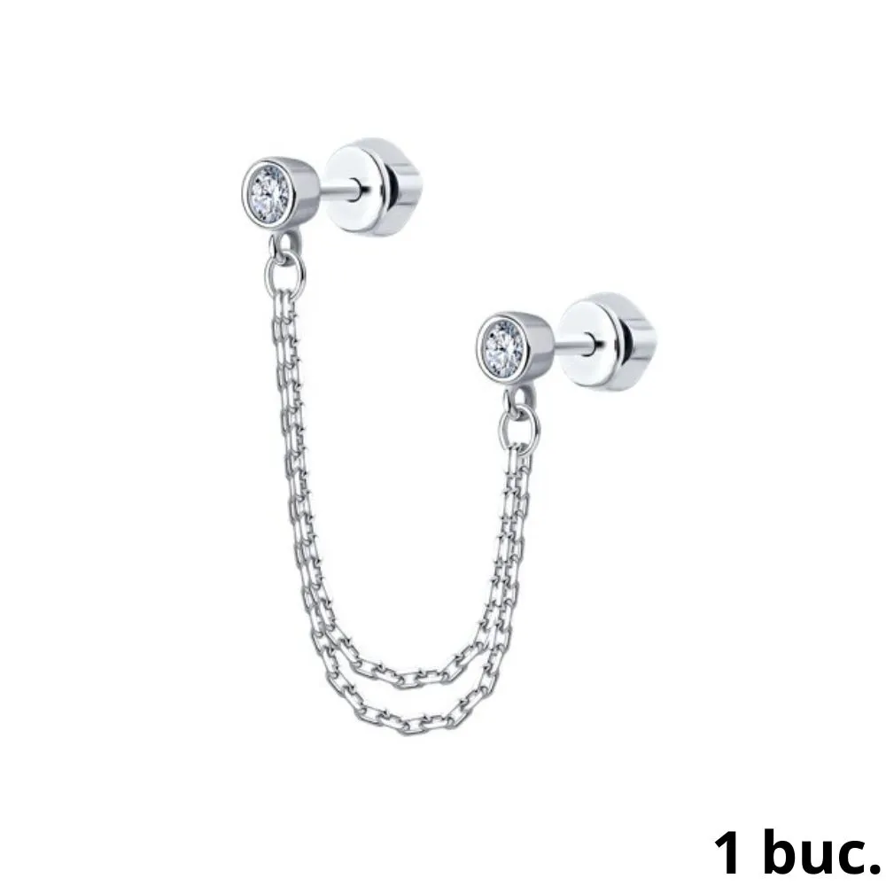 Cercel din argint cu Cubic Zirconia Incolor