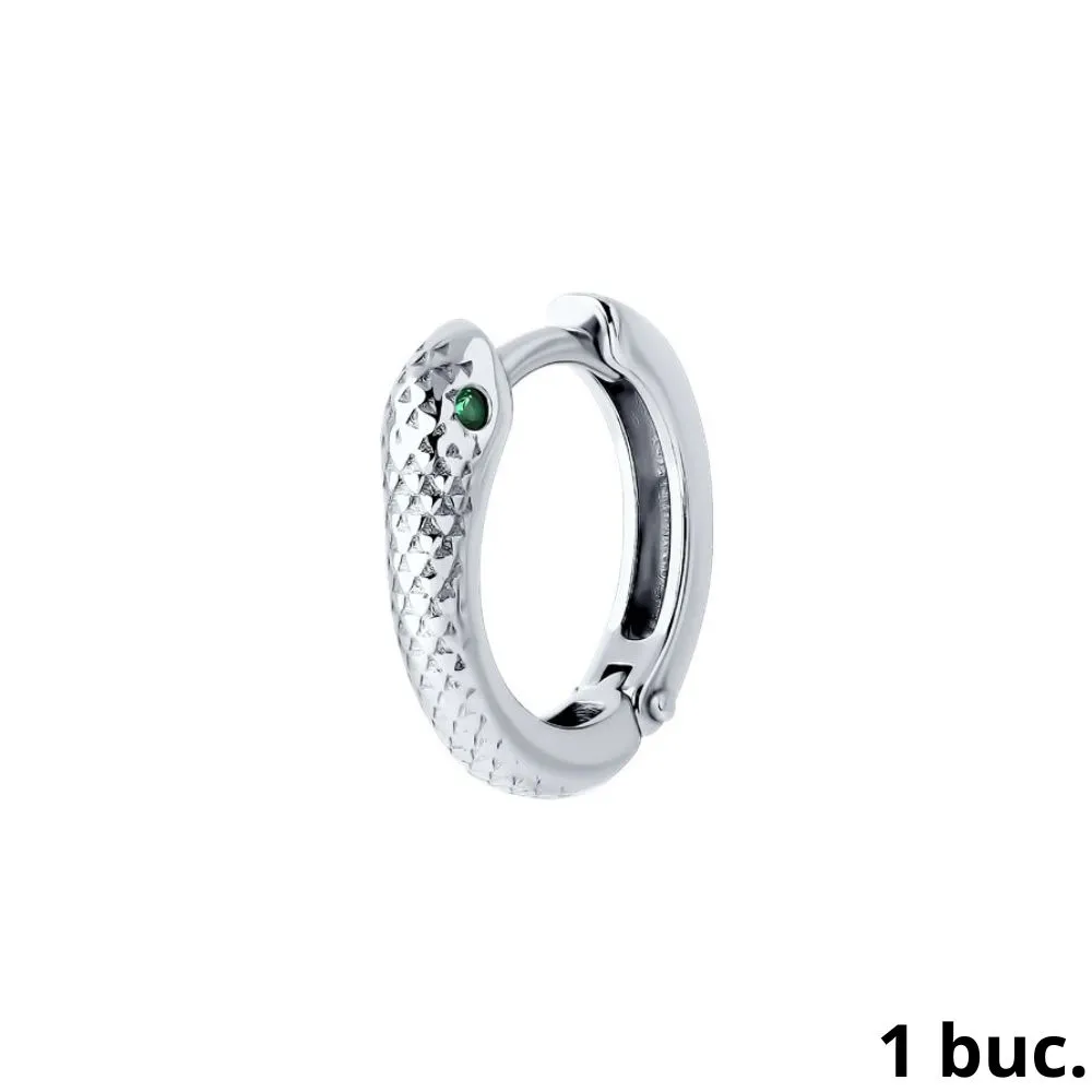 Cercel din argint cu Cubic Zirconia Verde