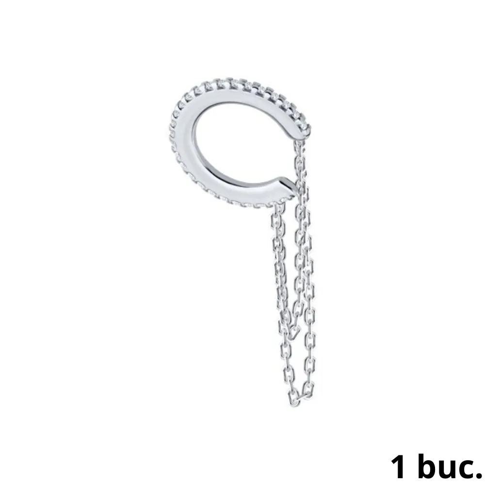 Cercel din argint cu Cubic Zirconia Incolor