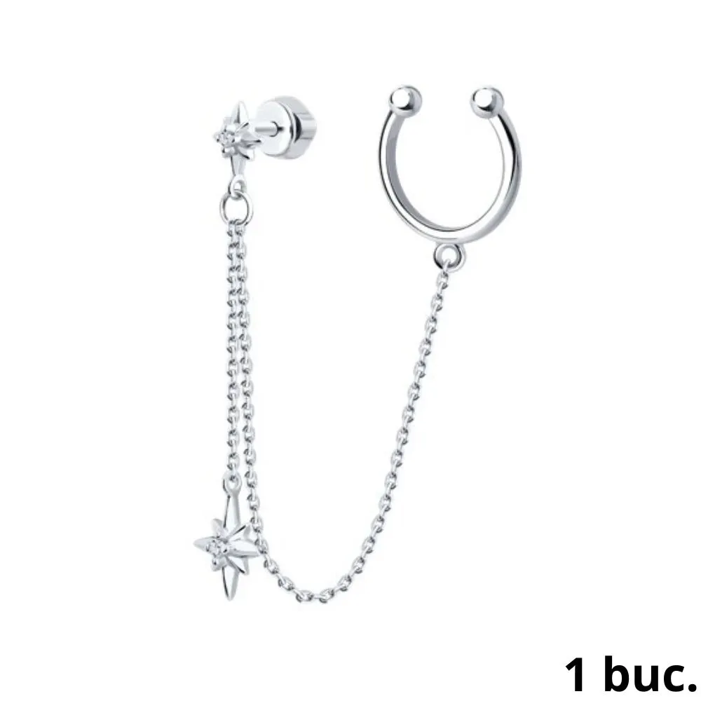 Cercel din argint cu Cubic Zirconia Incolor