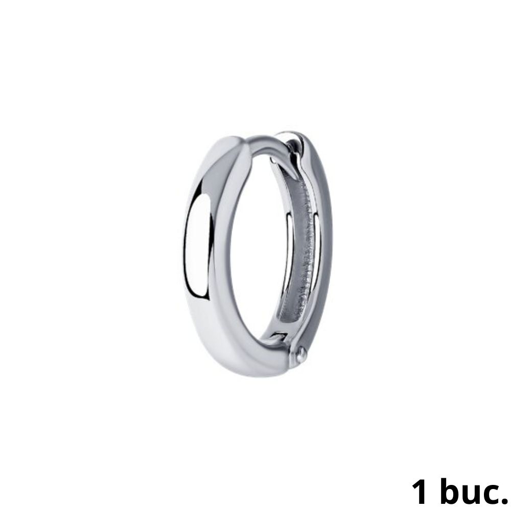 Серьга Одиночная из серебра без камней