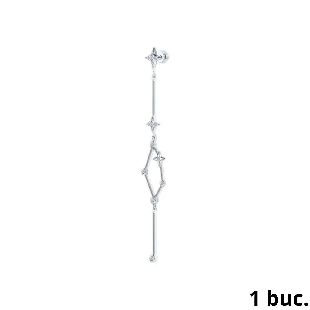 Cercel din argint cu Cubic Zirconia Incolor