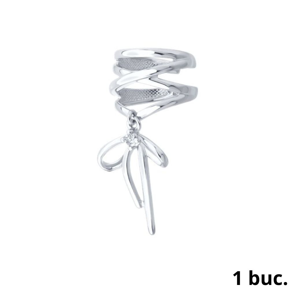 Cercel din argint  cu pietre Cubic Zirconia Incolor