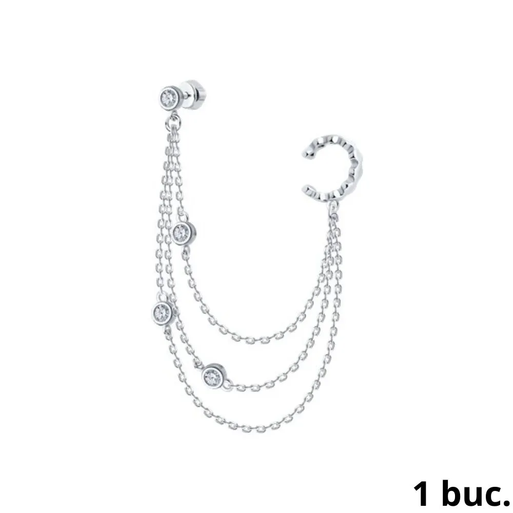 Cercel din argint cu Cubic Zirconia Incolor
