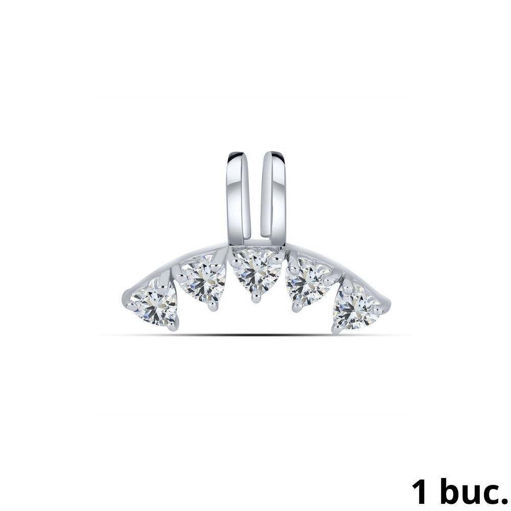 Cercel din argint  cu pietre Cubic Zirconia Incolor