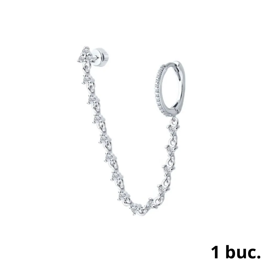 Cercel din argint cu Cubic Zirconia Incolor