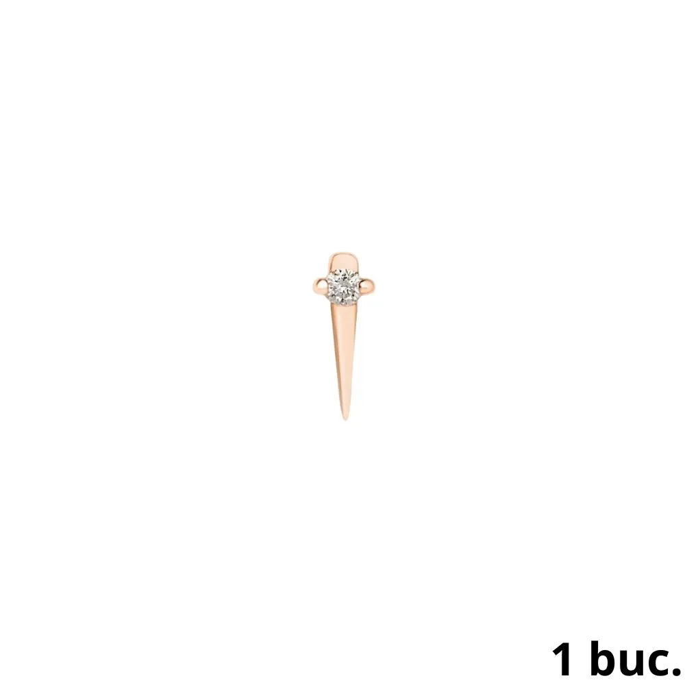 Cercel din aur roz cu Diamant