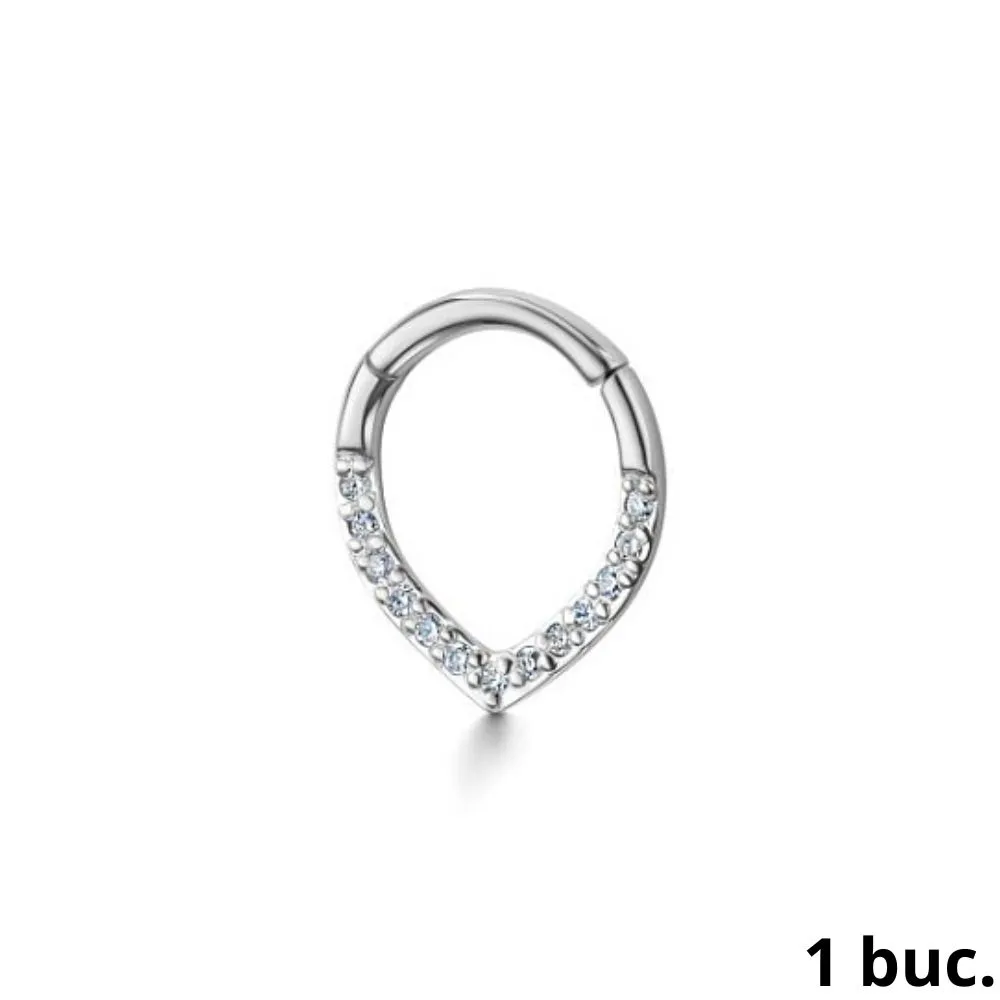 Cercel din aur alb cu Diamant