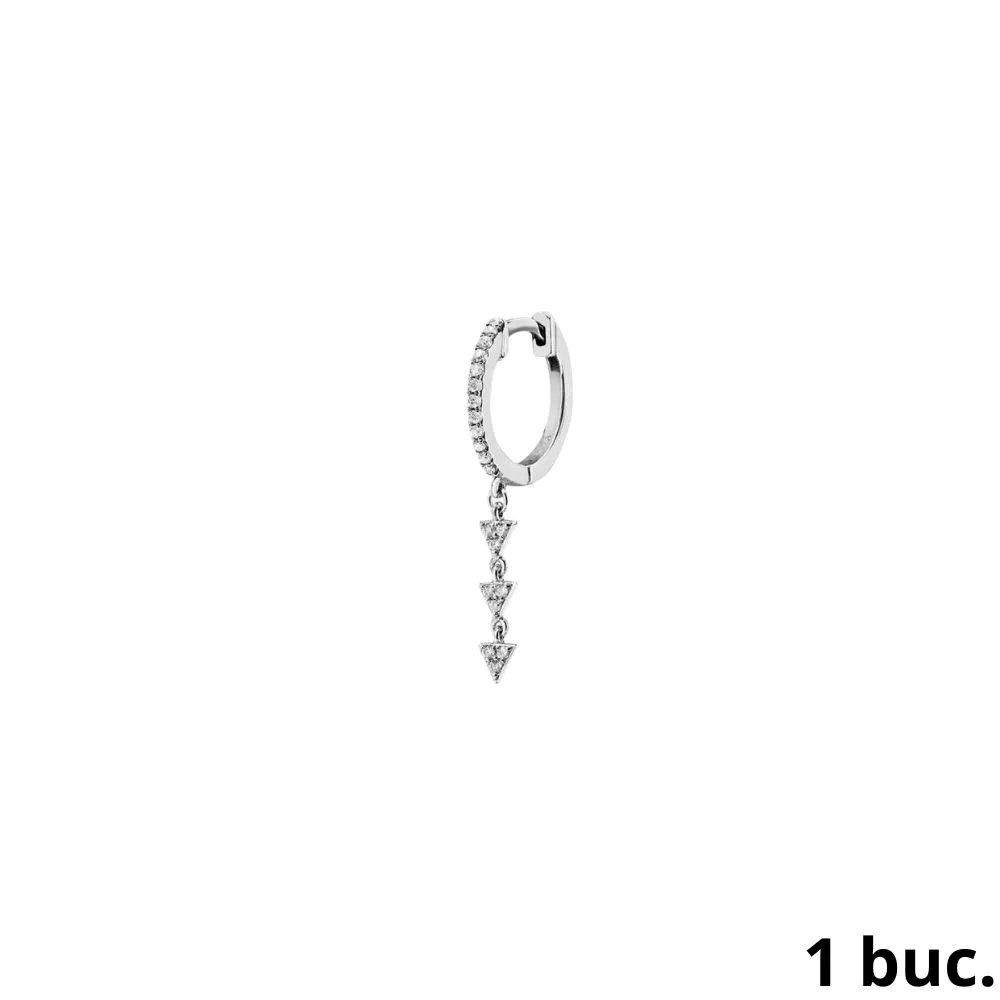 Cercel din aur alb cu Diamant