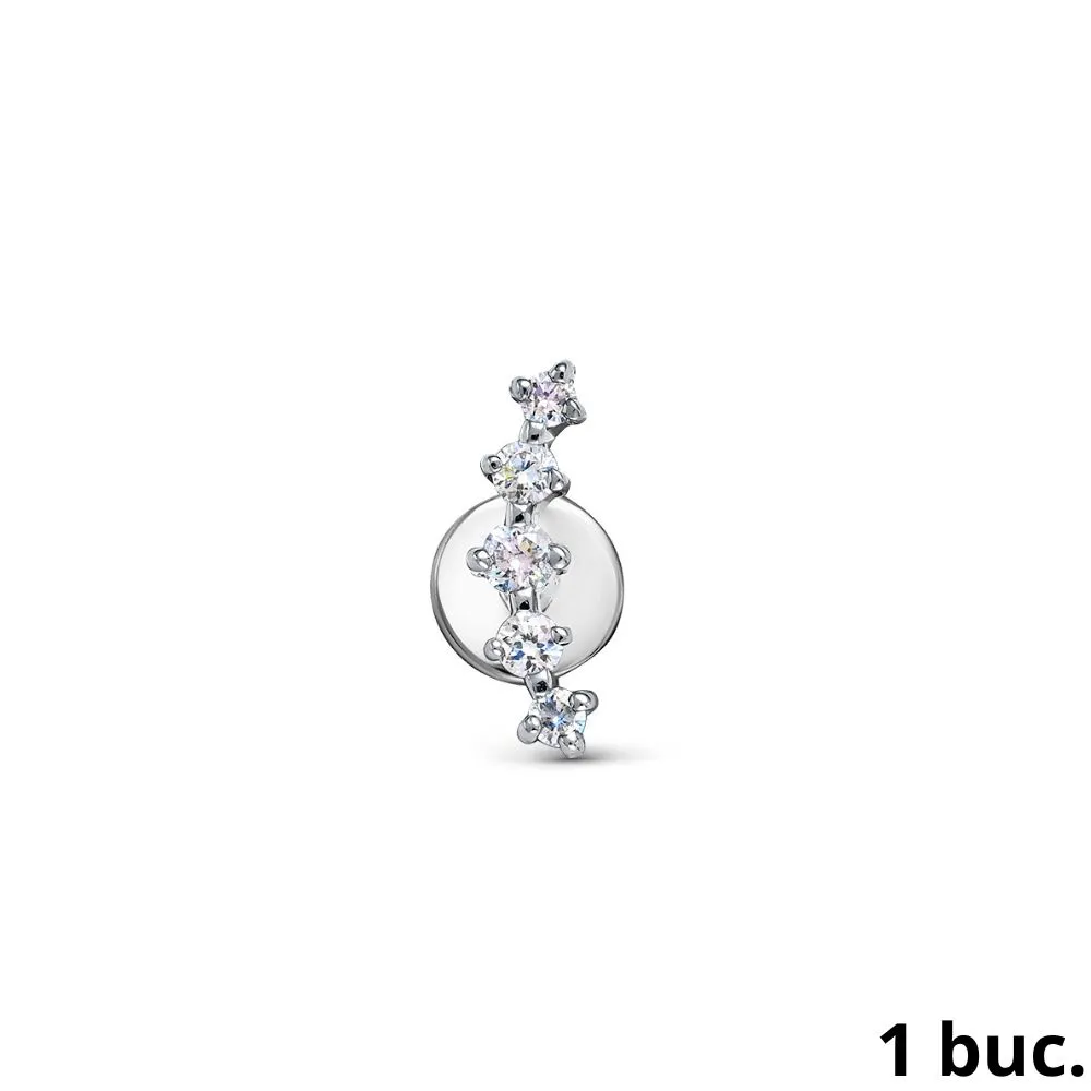 Cercel din aur alb cu Diamant