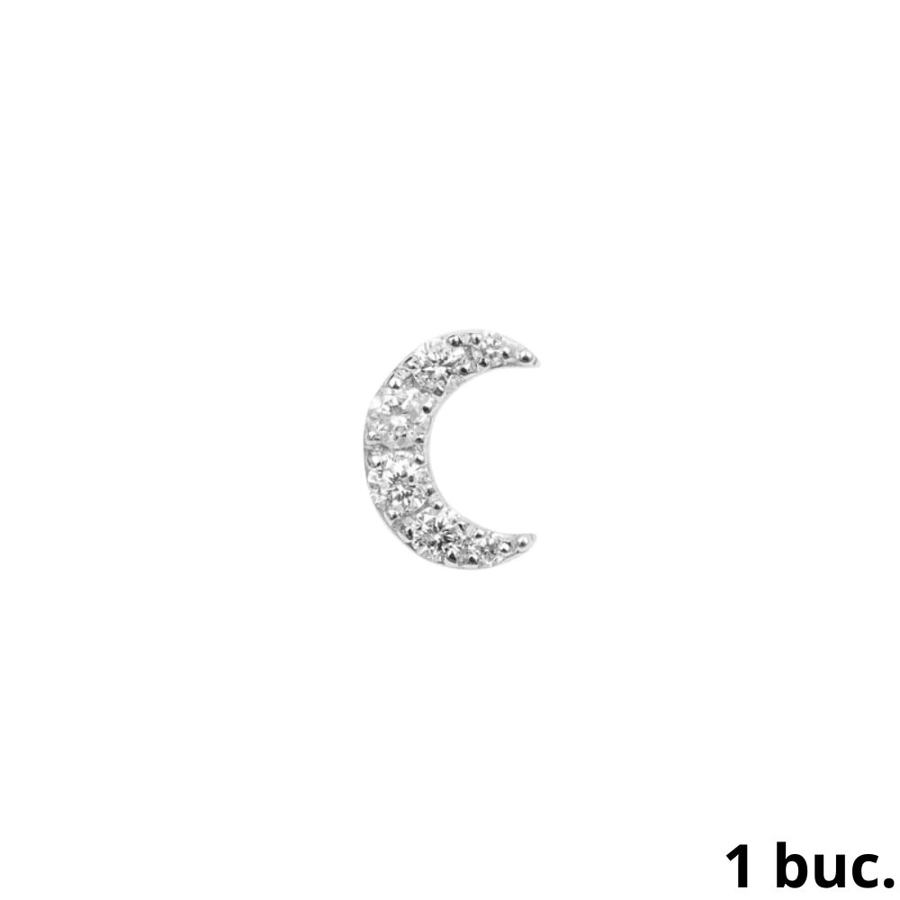 Cercel din aur roz cu pietre Diamant