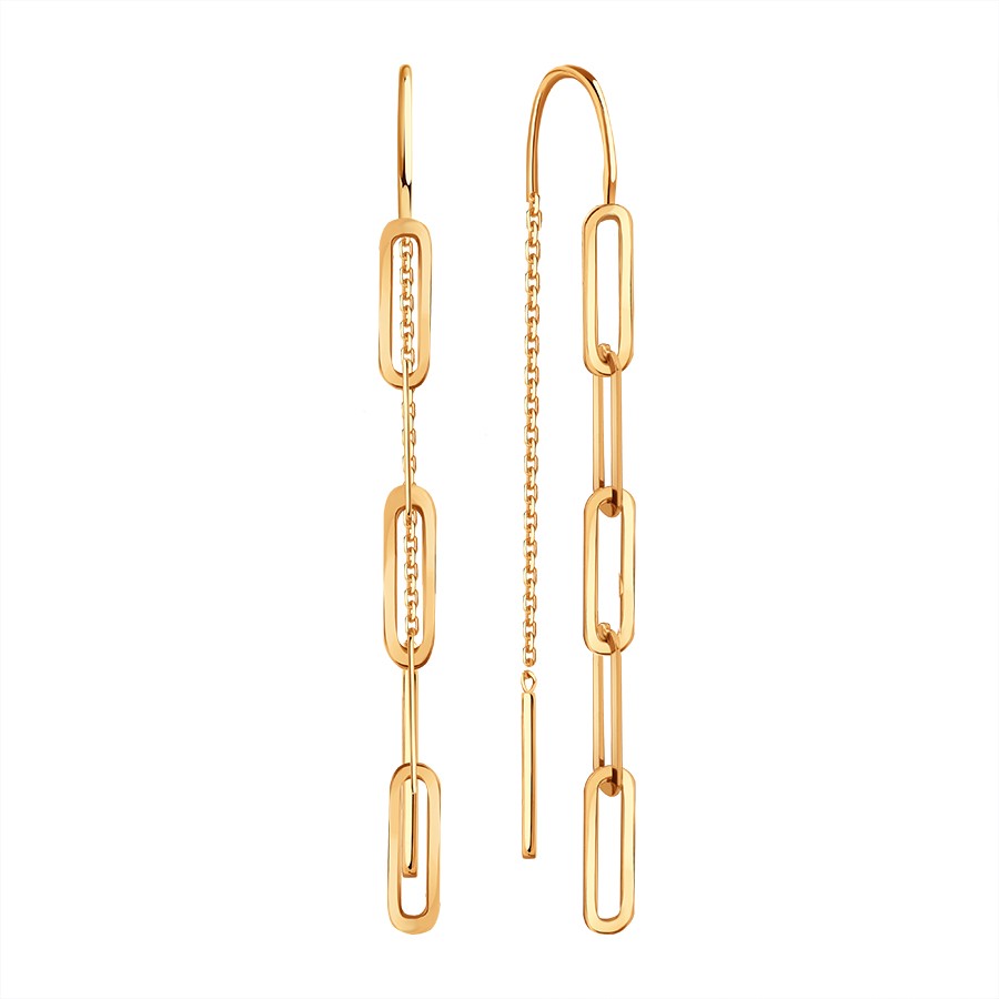 Cercei Lanț din aur roșu fără pietre